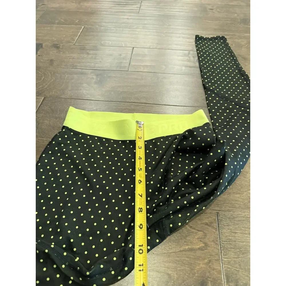 Nike Pro Womens Green Polka Dots Dri-Fit Leggings Pull On Pants Size S 577166